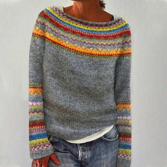 FEMKE | Trendy sweater met speelse kleuraccenten