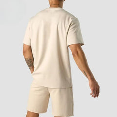 LUCAS – Beige Oversized Zomer Outfit voor Mannen - Van Duinen Mode