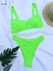 LINA | Stijlvolle geribbelde bikini met een trendy look