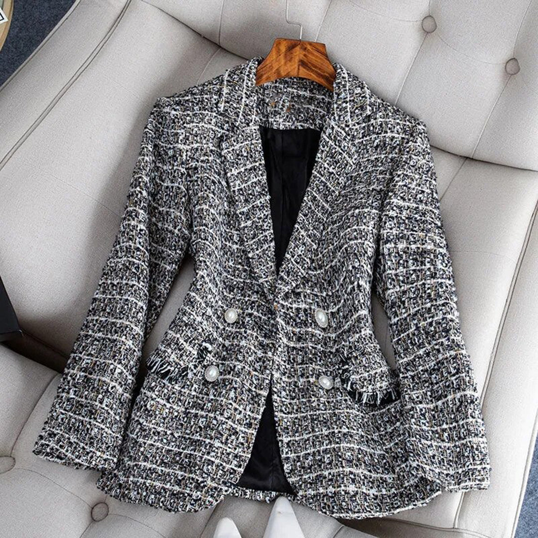 LAVIFA | Geruite blazer voor dames met een elegante uitstraling