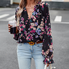 ELLE | Elegante blouse met een speelse bloemenprint