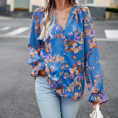 ELLE | Elegante blouse met een speelse bloemenprint