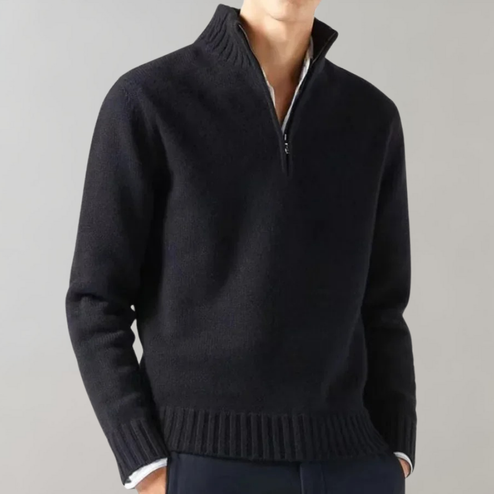 TOM - Chique Half Zip Pullover Voor Heren - Van Duinen Mode