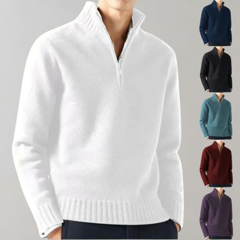 TOM - Chique Half Zip Pullover Voor Heren - Van Duinen Mode