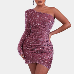 ESTELLE - Elegante Glitterjurk Voor Dames - Van Duinen Mode