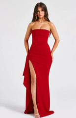 MILA | Schitterende strapless maxi jurk