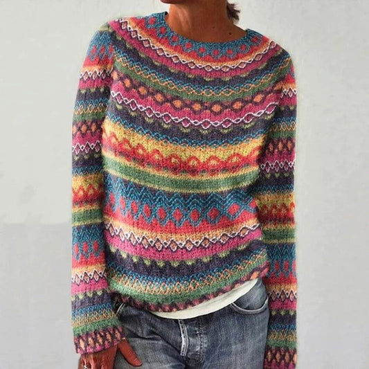 FEMKE | Trendy sweater met speelse kleuraccenten