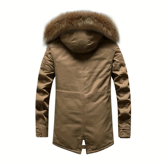 NIKOLAS - Luxe parkajas voor mannen met faux fur kraag - Van Duinen Mode