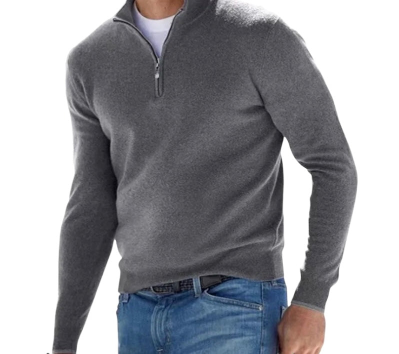 RICK | Comfortabele Pullover met Rits voor Heren - Van Duinen Mode