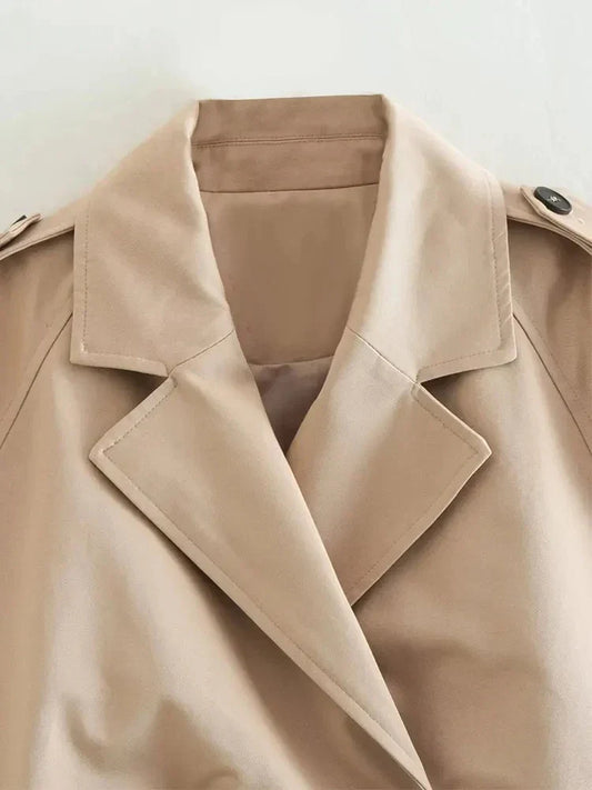 Amara - Cropped trenchcoat voor dames - Van Duinen Mode