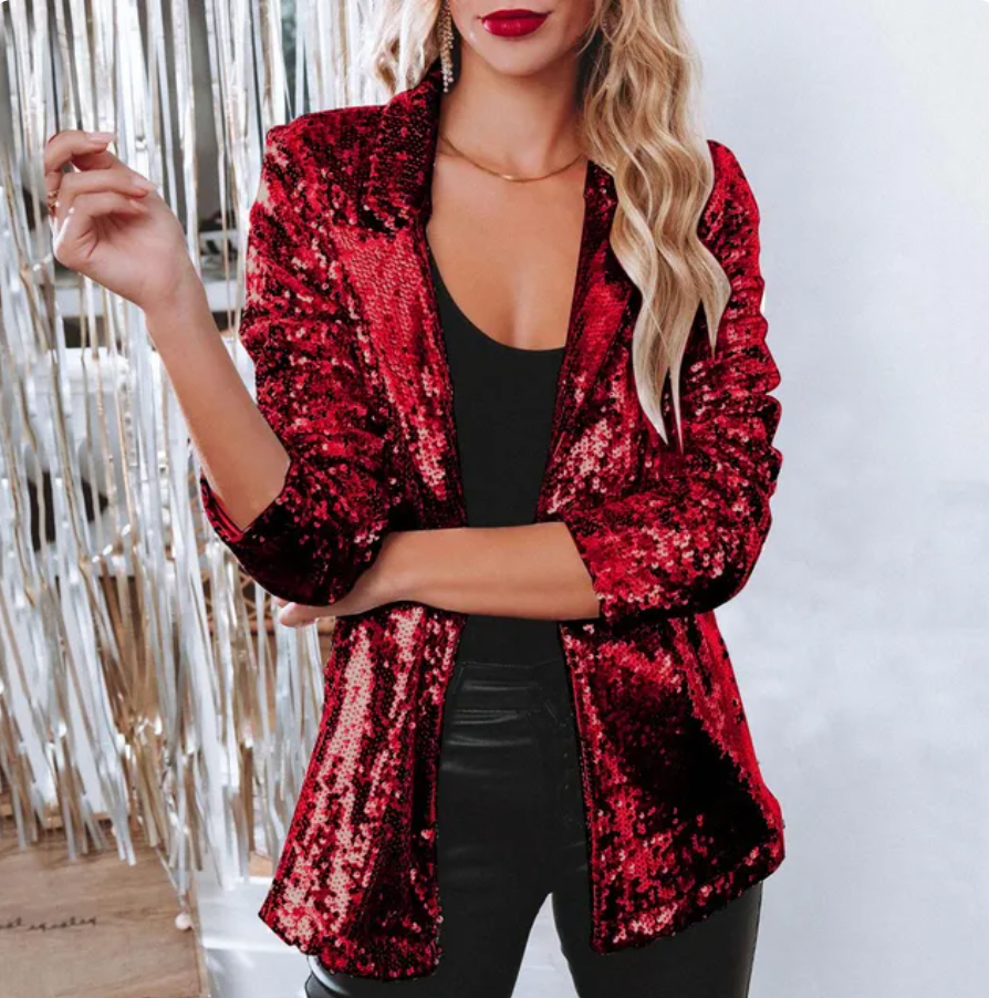 ELINE | Pailletten Blazer Voor Feestdagen - Van Duinen Mode