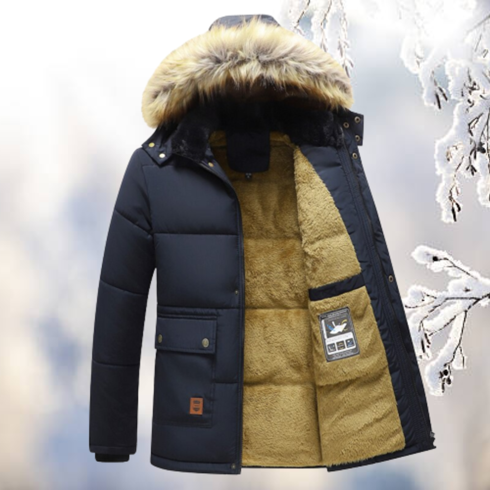 MARC | Luxe winterparka met faux fur kraag voor mannen - Van Duinen Mode