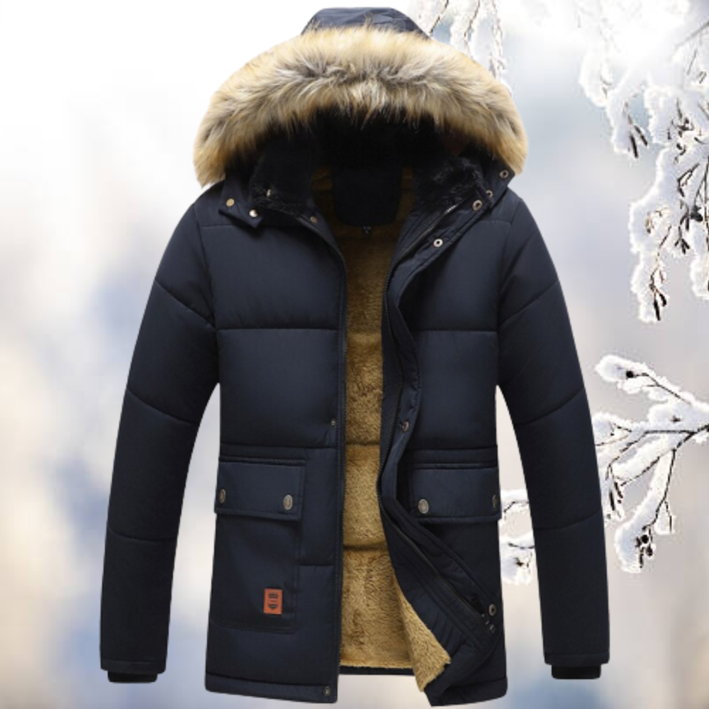 MARC | Luxe winterparka met faux fur kraag voor mannen - Van Duinen Mode