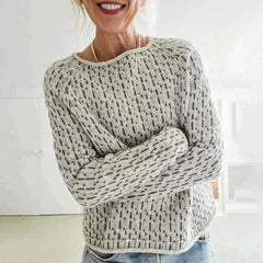 LISA | Comfortabele en trendy grijze sweater voor dames