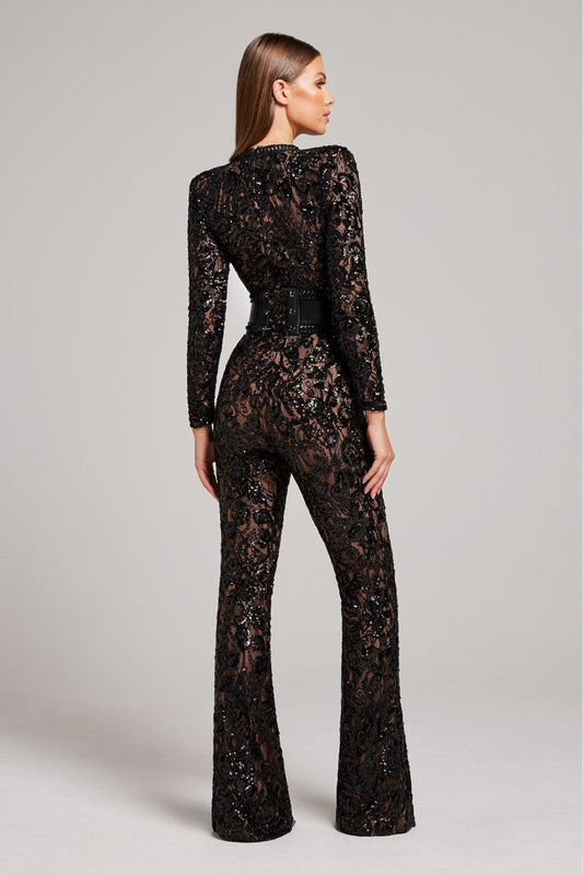 BELLA | Jumpsuit met glitterdetails