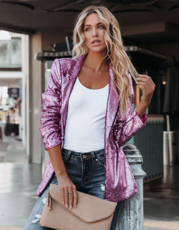 ELINE | Pailletten Blazer Voor Feestdagen - Van Duinen Mode